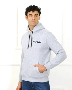 Replay Team Uomo Designer Graphic Pullover Felpa con Cappuccio Marl - Foto 1 di 5