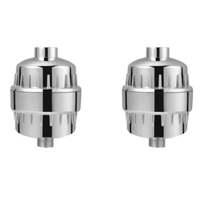 2PCS 20Stage Filtered Shower Head Soften Hard Water Removes Chlorine Fluoride - Picture 1 of 15