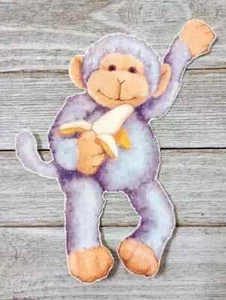 jungle monkey  wall sticker stick ups animal peel & stick 6 inch new - Picture 1 of 2
