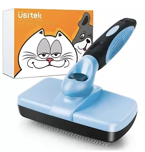 Cepillo Usitek para perros/gatos desprendimiento y aseo autolimpiante cepillo liso perros/C... - Imagen 1 de 3