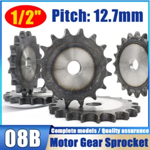 1/2" 08B , Motor Gear Sprocket 10 ~ 45 Teeth for Go Kart eScooter, Pitch: 12.7mm - Picture 1 of 50