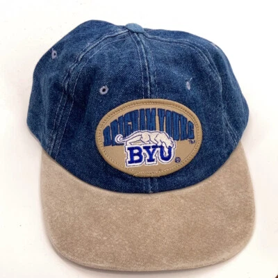 Vintage BYU Brigham Young Hat Jean Denim by Lee - Image 1 of 4