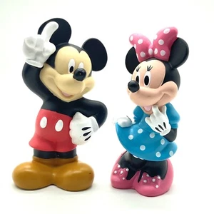 Disney Mickey Mouse and Minnie Mouse Plastic Figures Toys Cake Toppers 4.5 Inch - Picture 1 of 6