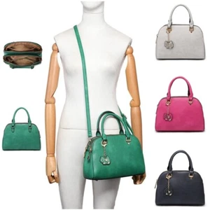Precioso bolso colgante de cuero sintético pequeño de mujer de hombro de 2 compartimentos - Imagen 1 de 23