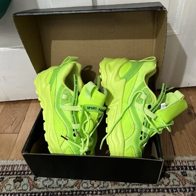 Zapatillas Gruesas Basso Luxa Neón, Verde Coleccionable, Nuevas En Caja Foto 1 de 4