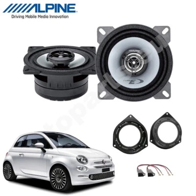 Set 2 Coffers Speakers Rear ALPINE SXE-1025S for Fiat 500 From 2007 10cm - Image 1 of 4