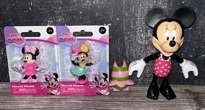 Lote de juguetes de Minnie Mouse - Figura de traje de baño Mattel 2010 y 2 figuras selladas de Disney Junior Foto 1 de 4
