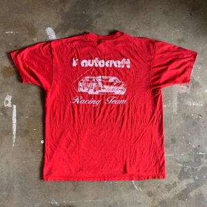 1980s VINTAGE 80s PLAYBOY AUTOCRAFT RACING TEAM T-SHIRT MEN SZ L PLAYBOY BUNNY - Picture 1 of 10