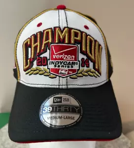 2014 Verizon Indycar Series Champion Medium Large Fitted Black Baseball Hat Cap - Picture 1 of 4