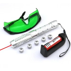 RQ9 650nm Adjustable Focus Red Laser Pointer &Battery & Charger&Goggles &5 Stars - Picture 1 of 13