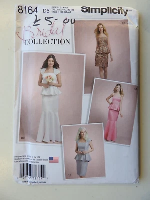 Simplicity 8164 sewing pattern Bridal  Separates Top Skirt sizes US 4-12 UNCUT - Image 1 of 2