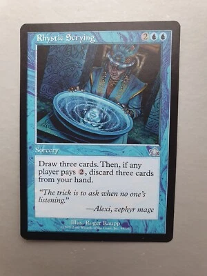 Rhystic Scrying , MTG Prophecy (2000) Uncommon Blue Sorcery NM - Image 1 of 2