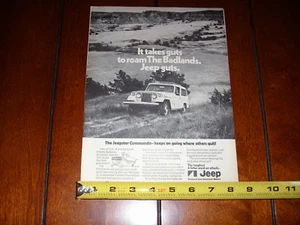 JEEP COMMANDO 1971 - ANNUNCIO ORIGINALE D'EPOCA - THE BADLANDS - Foto 1 di 2