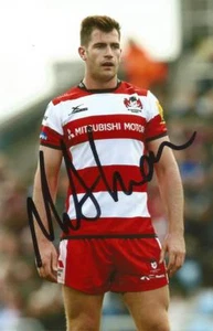 GLOUCESTER RUGBY UNION: MARK ATKINSON SIGNED 6x4 ACTION PHOTO+COA - Picture 1 of 1