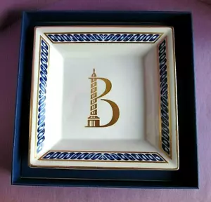 B Boucheron Porcelain Trinket Dish Yves Deshoulieres France Vintage New in Box - Picture 1 of 5