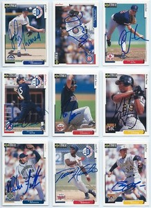 1998 Upper Deck autographed baseball cards; YOU PICK to fill sets, signed
