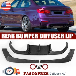 US Carbon Fiber Rear Bumper Diffuser Lip Refit for BMW F80 M3 F82 F83 M4 15-2020 - Picture 1 of 17