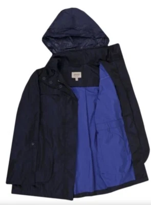 Chaqueta Abrigo Cortavientos Giorgio Armani Collezioni Azul Metálico Para Mujer Talla 4 Foto 1 de 4
