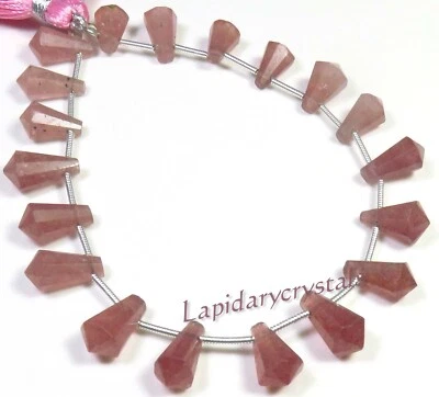 Fragola Quarzo Cubo Sfaccettato Gemme 8 " Filo AAA+ Naturale Perle Rosa Fai da - Immagine 1 di 4