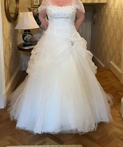 wedding dress ronald joyce size14/16 excellent condition - Picture 1 of 5
