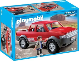 Playmobil 5615 Red Pick-Up Truck Big Wheels Off Road Flat Bed Hauler NEW SEALED - Picture 1 of 1