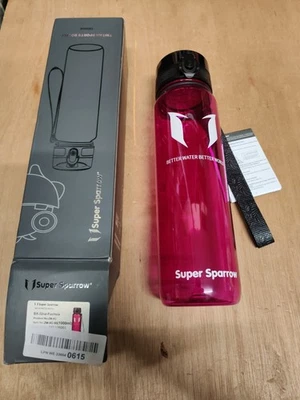 Super Sparrow Sports Water Bottle 1000ml Fuchsia - Image 1 of 4