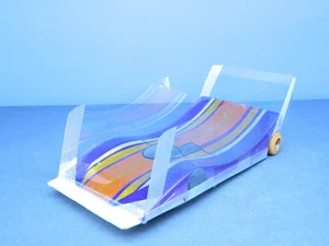 1/24 Slot Car WING BODY w/AIR DAMS, WIRE FRAME CHASSIS, UNIDENTIFIED MOTOR - Picture 1 of 3