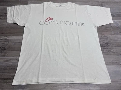 Camiseta Gráfica De Colección Copper Mountain Estación de Esquí Desteñida por el Sol Puntada Única Talla XL Foto 1 de 4