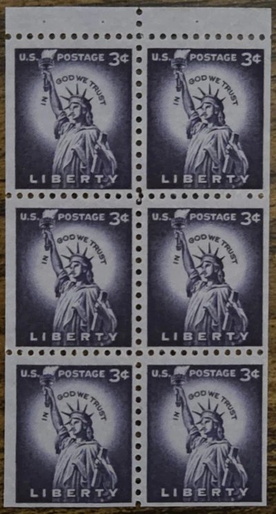 US - Scott 1035a - Statue of Liberty - Booklet Pan of 6 - MNH!!! - Image 1 of 1