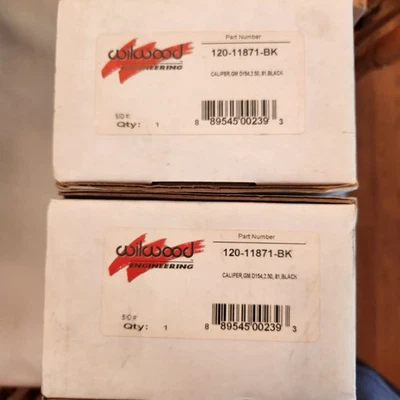 Pinça de pistão único Wilwood 120-11871-BK D154 preta (par) - Imagem 1 de 4