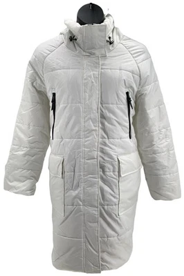 Susan Graver Water Resistant Quilted Puffer Jacket w/ Hood Snow White - Image 1 of 3