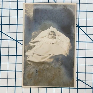 RPPC Antique Vintage Baby Portrait Postcard with Edwardian Era Stamp 1907 - Picture 1 of 3