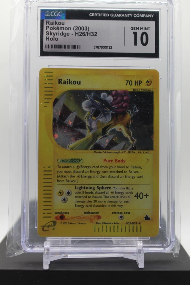 CGC 10 - Raikou H26/H32 Holo - 2003 Pokemon Skyridge E Reader - Image 1 of 1