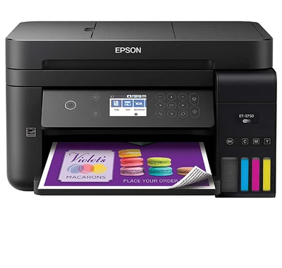 Epson WorkForce ET-3750 All-in-One Printer SuperTank- TESTED - w/ Ink - Image 1 of 4