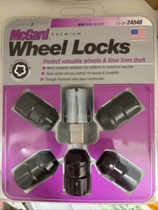 McGard 24548 Locking Lug Nuts-Chrome/Black - Picture 1 of 2