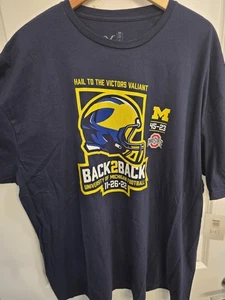 RARE 🏆 Michigan Valiant Back 2 Back 45-23 OSU Shirt (3XL/3X) NEW w/ Tags -... - Picture 1 of 8