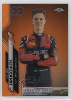 2020 Topps Chrome Formula 1 70th Anniversary Orange Refractor Felipe Drugovich - Image 1 of 2