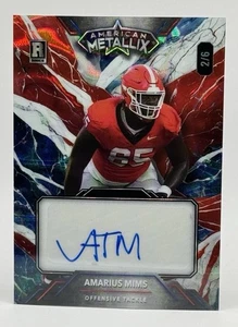 2023 Wild Card Metallix Pro Amarius Mims Auto Rc Rookie Ser #rd 3/6 - Picture 1 of 2