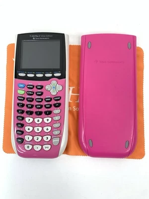 Texas Instruments TI-84 Plus C Silver Edition Graphing Calculator Pink Untested - Image 1 of 3