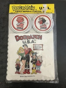 Vintage Dogpatch 1968 Papierserviette und Untersetzer Set - Bild 1 von 2