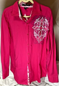 Victorious Damen Westernhemd rosa bestickt Größe 2X - Bild 1 von 9