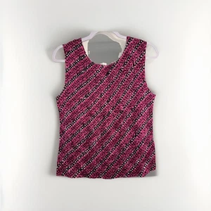 Casual Corner Damen Ladies Print Casual Pull On V-Ausschnitt ärmellose Bluse Größe L - Bild 1 von 6