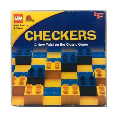 University Games Boardgame LEGO Checkers Box VG/EX - Image 1 of 2