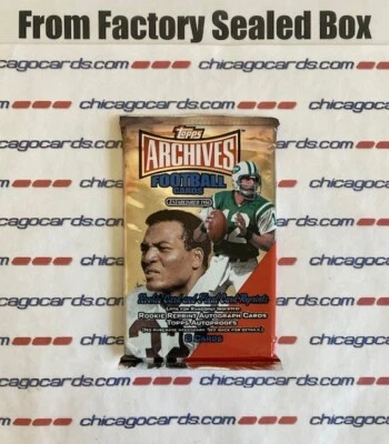 2001 Topps Archives Football Hobby Pack Look4 Montana Unitas Marino AUTO NEW - Image 1 of 4