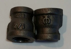 (Stck 4) 3/8" - 1/2" SCHWARZ EISEN Glocke Reduzierstück Buchse Fitting 150 Pfund - Bild 1 von 1