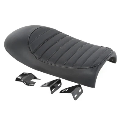 Motorcycle Vintage Hump Cafe Racer Seat Black Fits For Suzuki GS Honda CB Yamaha - Image 1 of 4