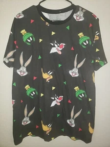 Vintage Marvin Bugs Bunny Taz Men's XL  Shirt 90s Looney Tunes Characters  - Picture 1 of 6