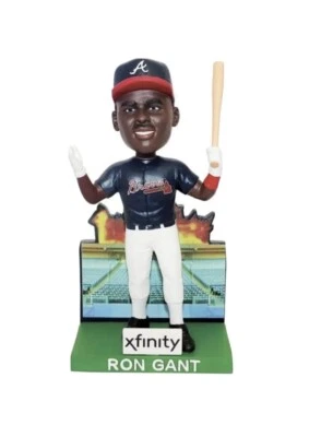 2023 Atlanta Braves Ron Gant 1993 Press Box Fire Bobblehead SGA 7/19/23 - Image 1 of 3