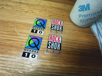 Juego de 10 calcomanías de horquilla Rock Shox QUADRA PEGATINAS ADHESIVAS ステッ� Foto 1 de 4