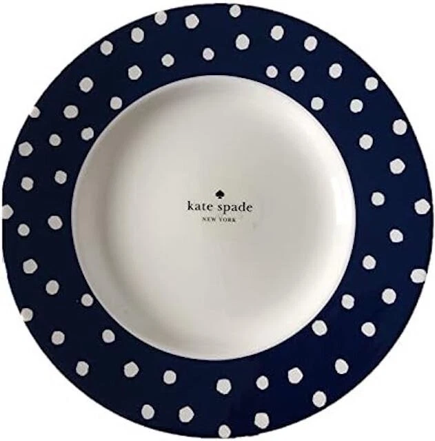 Набор из 2 новых акцентирующих пластин Kate Spade Primrose Drive Dot Cobalt Lenox - Изображение 1 из 1